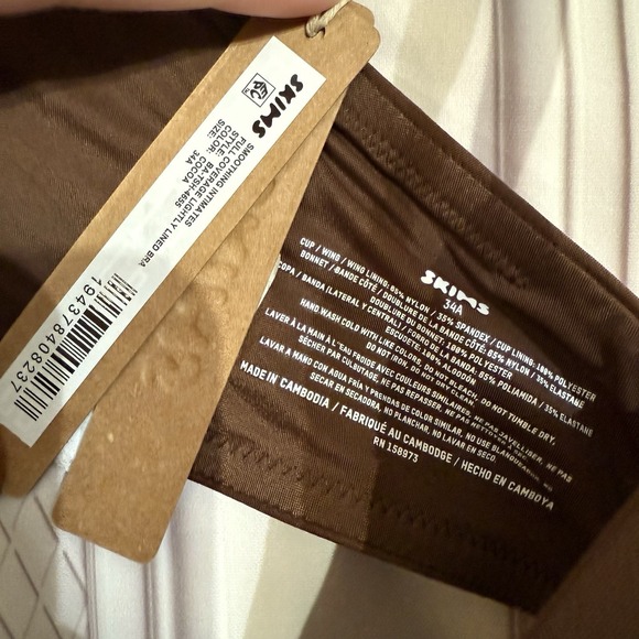Skims Smoothing Intimates Full Coverage Lightly Lined Bra Sz 34A Cocoa NWT $54 - Picture 8 of 9